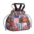 thumbnail image 1 of Pioneer Flower Floral Print Pattern Drawstring Lunch Bag Women - Drawstring Lunch Bag Insulated for Work Office - Stain-Resistant Large Lunchbags for Women with Multi-Pockets, 1 of 6