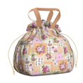 thumbnail image 1 of Pioneer Flower Floral Print Pattern Drawstring Lunch Bag Women - Drawstring Lunch Bag Insulated for Work Office - Stain-Resistant Large Lunchbags for Women with Multi-Pockets, 1 of 6