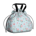 thumbnail image 1 of Pioneer Flower Floral Print Pattern Drawstring Lunch Bag Women - Drawstring Lunch Bag Insulated for Work Office - Stain-Resistant Large Lunchbags for Women with Multi-Pockets, 1 of 6