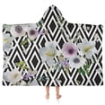 thumbnail image 1 of Pioneer Flower Floral Print Pattern Hooded Bath Towel，50"x30" for Ages 3 To 12 Kids, Quick Dry Lightweight Soft Microfiber Hood Beach Towel Cover Up for Kids, 1 of 7