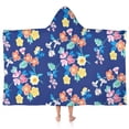 thumbnail image 1 of Pioneer Flower Floral Print Pattern Hooded Bath Towel，50"x30" for Ages 3 To 12 Kids, Quick Dry Lightweight Soft Microfiber Hood Beach Towel Cover Up for Kids, 1 of 7