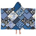 thumbnail image 1 of Pioneer Flower Floral Print Pattern Hooded Bath Towel，50"x30" for Ages 3 To 12 Kids, Quick Dry Lightweight Soft Microfiber Hood Beach Towel Cover Up for Kids, 1 of 7
