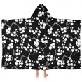 thumbnail image 1 of Pioneer Flower Floral Print Pattern Hooded Bath Towel，60"x35" for Ages 3 To 12 Kids, Quick Dry Lightweight Soft Microfiber Hood Beach Towel Cover Up for Kids, 1 of 7