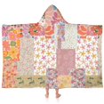 thumbnail image 1 of Pioneer Flower Floral Print Pattern Hooded Bath Towel，60"x35" for Ages 3 To 12 Kids, Quick Dry Lightweight Soft Microfiber Hood Beach Towel Cover Up for Kids, 1 of 7
