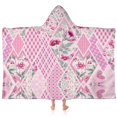 thumbnail image 1 of Pioneer Flower Floral Print Pattern Hooded Bath Towel，60"x35" for Ages 3 To 12 Kids, Quick Dry Lightweight Soft Microfiber Hood Beach Towel Cover Up for Kids, 1 of 7