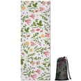 thumbnail image 1 of Pioneer Flower Floral Print Pattern Hot Yoga Mat Towel Non Slip for Hot Yoga - Quick-Drying Yoga Mat Cover with 4 Corner Pockets with Travel Bag - Hot Yoga Towel Non Slip 70"x26", 1 of 6