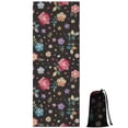 thumbnail image 1 of Pioneer Flower Floral Print Pattern Hot Yoga Mat Towel Non Slip for Hot Yoga - Quick-Drying Yoga Mat Cover with 4 Corner Pockets with Travel Bag - Hot Yoga Towel Non Slip 74"x26", 1 of 6