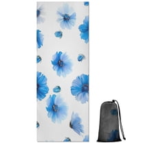 Pioneer Flower Floral Print Pattern Hot Yoga Mat Towel Non Slip for Hot Yoga - Quick-Drying Yoga Mat Cover with 4 Corner Pockets with Travel Bag - Hot Yoga Towel Non Slip 70"x26"