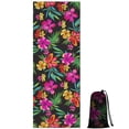 thumbnail image 1 of Pioneer Flower Floral Print Pattern Hot Yoga Mat Towel Non Slip for Hot Yoga - Quick-Drying Yoga Mat Cover with 4 Corner Pockets with Travel Bag - Hot Yoga Towel Non Slip 74"x26", 1 of 6