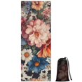 thumbnail image 1 of Pioneer Flower Floral Print Pattern Hot Yoga Mat Towel Non Slip for Hot Yoga - Quick-Drying Yoga Mat Cover with 4 Corner Pockets with Travel Bag - Hot Yoga Towel Non Slip 70"x26", 1 of 6