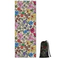 thumbnail image 1 of Pioneer Flower Floral Print Pattern Hot Yoga Mat Towel Non Slip for Hot Yoga - Quick-Drying Yoga Mat Cover with 4 Corner Pockets with Travel Bag - Hot Yoga Towel Non Slip 70"x26", 1 of 6