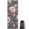 thumbnail image 1 of Pioneer Flower Floral Print Pattern Hot Yoga Mat Towel Non Slip for Hot Yoga - Quick-Drying Yoga Mat Cover with 4 Corner Pockets with Travel Bag - Hot Yoga Towel Non Slip 70"x26", 1 of 6