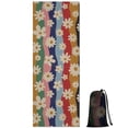 thumbnail image 1 of Pioneer Flower Floral Print Pattern Hot Yoga Mat Towel Non Slip for Hot Yoga - Quick-Drying Yoga Mat Cover with 4 Corner Pockets with Travel Bag - Hot Yoga Towel Non Slip 74"x26", 1 of 6