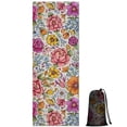 thumbnail image 1 of Pioneer Flower Floral Print Pattern Hot Yoga Mat Towel Non Slip for Hot Yoga - Quick-Drying Yoga Mat Cover with 4 Corner Pockets with Travel Bag - Hot Yoga Towel Non Slip 74"x26", 1 of 6