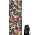 thumbnail image 1 of Pioneer Flower Floral Print Pattern Hot Yoga Mat Towel Non Slip for Hot Yoga - Quick-Drying Yoga Mat Cover with 4 Corner Pockets with Travel Bag - Hot Yoga Towel Non Slip 70"x26", 1 of 6