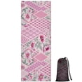 thumbnail image 1 of Pioneer Flower Floral Print Pattern Hot Yoga Mat Towel Non Slip for Hot Yoga - Quick-Drying Yoga Mat Cover with 4 Corner Pockets with Travel Bag - Hot Yoga Towel Non Slip 74"x26", 1 of 6