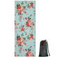 thumbnail image 1 of Pioneer Flower Floral Print Pattern Hot Yoga Mat Towel Non Slip for Hot Yoga - Quick-Drying Yoga Mat Cover with 4 Corner Pockets with Travel Bag - Hot Yoga Towel Non Slip 74"x26", 1 of 6