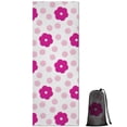 thumbnail image 1 of Pioneer Flower Floral Print Pattern Hot Yoga Mat Towel Non Slip for Hot Yoga - Quick-Drying Yoga Mat Cover with 4 Corner Pockets with Travel Bag - Hot Yoga Towel Non Slip 70"x26", 1 of 6
