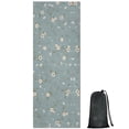thumbnail image 1 of Pioneer Flower Floral Print Pattern Hot Yoga Mat Towel Non Slip for Hot Yoga - Quick-Drying Yoga Mat Cover with 4 Corner Pockets with Travel Bag - Hot Yoga Towel Non Slip 74"x26", 1 of 6