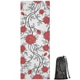 thumbnail image 1 of Pioneer Flower Floral Print Pattern Hot Yoga Mat Towel Non Slip for Hot Yoga - Quick-Drying Yoga Mat Cover with 4 Corner Pockets with Travel Bag - Hot Yoga Towel Non Slip 70"x26", 1 of 6