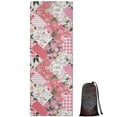 thumbnail image 1 of Pioneer Flower Floral Print Pattern Hot Yoga Mat Towel Non Slip for Hot Yoga - Quick-Drying Yoga Mat Cover with 4 Corner Pockets with Travel Bag - Hot Yoga Towel Non Slip 70"x26", 1 of 6