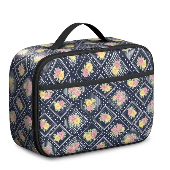 Pioneer Flower Floral Print Pattern Insulated Lunch Bag Teen, Toddler Lunch Bag,Bento School Lunch Bag for Teen for Work,Picnic or Travel