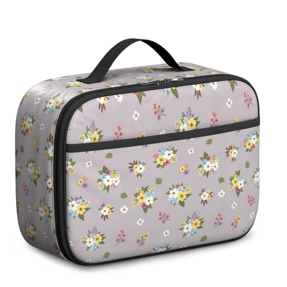 Pioneer Flower Floral Print Pattern Insulated Lunch Bag Teen, Toddler Lunch Bag,Bento School Lunch Bag for Teen for Work,Picnic or Travel