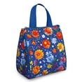 thumbnail image 1 of Pioneer Flower Floral Print Pattern Insulated Lunch Bag for Women & Adults,Large Portable Soft Cooler Lunch Bag,Thermal Food Storage Tote with Pearl Cotton,8.66L,8.75x5.75x9.5 Inch, 1 of 6
