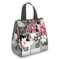 thumbnail image 1 of Pioneer Flower Floral Print Pattern Insulated Lunch Bag for Women & Adults,Large Portable Soft Cooler Lunch Bag,Thermal Food Storage Tote with Pearl Cotton,8.66L,8.75x5.75x9.5 Inch, 1 of 6