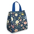 thumbnail image 1 of Pioneer Flower Floral Print Pattern Insulated Lunch Bag for Women & Adults,Large Portable Soft Cooler Lunch Bag,Thermal Food Storage Tote with Pearl Cotton,8.66L,8.75x5.75x9.5 Inch, 1 of 6