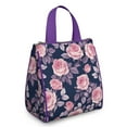 thumbnail image 1 of Pioneer Flower Floral Print Pattern Insulated Lunch Bag for Women & Adults,Large Portable Soft Cooler Lunch Bag,Thermal Food Storage Tote with Pearl Cotton,8.66L,8.75x5.75x9.5 Inch, 1 of 6