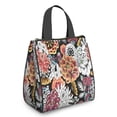 thumbnail image 1 of Pioneer Flower Floral Print Pattern Insulated Lunch Bag for Women & Adults,Large Portable Soft Cooler Lunch Bag,Thermal Food Storage Tote with Pearl Cotton,8.66L,8.75x5.75x9.5 Inch, 1 of 6