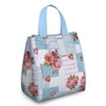 thumbnail image 1 of Pioneer Flower Floral Print Pattern Insulated Lunch Bag for Women & Adults,Large Portable Soft Cooler Lunch Bag,Thermal Food Storage Tote with Pearl Cotton,8.66L,8.75x5.75x9.5 Inch, 1 of 6
