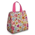 thumbnail image 1 of Pioneer Flower Floral Print Pattern Insulated Lunch Bag for Women & Adults,Large Portable Soft Cooler Lunch Bag,Thermal Food Storage Tote with Pearl Cotton,8.66L,8.75x5.75x9.5 Inch, 1 of 6