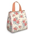 thumbnail image 1 of Pioneer Flower Floral Print Pattern Insulated Lunch Bag for Women & Adults,Large Portable Soft Cooler Lunch Bag,Thermal Food Storage Tote with Pearl Cotton,8.66L,8.75x5.75x9.5 Inch, 1 of 6