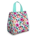thumbnail image 1 of Pioneer Flower Floral Print Pattern Insulated Lunch Bag for Women & Adults,Large Portable Soft Cooler Lunch Bag,Thermal Food Storage Tote with Pearl Cotton,8.66L,8.75x5.75x9.5 Inch, 1 of 6