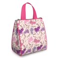 thumbnail image 1 of Pioneer Flower Floral Print Pattern Insulated Lunch Bag for Women & Adults,Large Portable Soft Cooler Lunch Bag,Thermal Food Storage Tote with Pearl Cotton,8.66L,8.75x5.75x9.5 Inch, 1 of 6