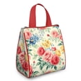 thumbnail image 1 of Pioneer Flower Floral Print Pattern Insulated Lunch Bag for Women & Adults,Large Portable Soft Cooler Lunch Bag,Thermal Food Storage Tote with Pearl Cotton,8.66L,8.75x5.75x9.5 Inch, 1 of 6