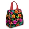 thumbnail image 1 of Pioneer Flower Floral Print Pattern Insulated Lunch Bag for Women & Adults,Large Portable Soft Cooler Lunch Bag,Thermal Food Storage Tote with Pearl Cotton,8.66L,8.75x5.75x9.5 Inch, 1 of 6