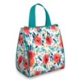 thumbnail image 1 of Pioneer Flower Floral Print Pattern Insulated Lunch Bag for Women & Adults,Large Portable Soft Cooler Lunch Bag,Thermal Food Storage Tote with Pearl Cotton,8.66L,8.75x5.75x9.5 Inch, 1 of 6