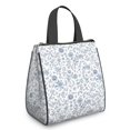 thumbnail image 1 of Pioneer Flower Floral Print Pattern Insulated Lunch Bag for Women Men, Large Portable Soft Cooler Tote, Thermal Food Storage Bag with Pearl Cotton, 8.66L, 8.75"x5.75"x9.5", 1 of 6