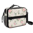 thumbnail image 1 of Pioneer Flower Floral Print Pattern Insulated Lunch Bag with Shoulder Strap and Bottle Holder,Bento School Lunch Bag Box,11x9.5x3.5 Inches, 1 of 4
