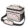 thumbnail image 1 of Pioneer Flower Floral Print Pattern Insulated Lunch Box for Women Men, Medium Leakproof Cooler Bag with Adjustable Strap, 10"x6.7"x8", 1 of 6