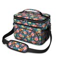 thumbnail image 1 of Pioneer Flower Floral Print Pattern Insulated Lunch Box for Women Men, Medium Leakproof Cooler Bag with Adjustable Strap, 10"x6.7"x8", 1 of 6
