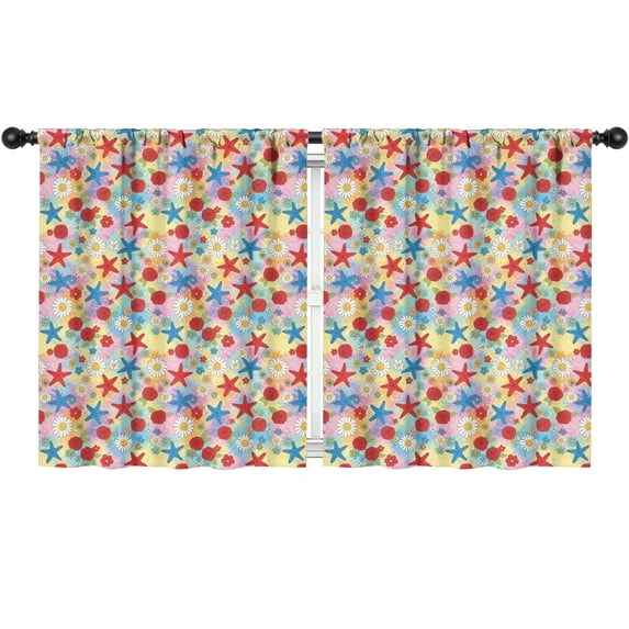Pioneer Flower Floral Print Pattern Insulated Teens Curtains Set Of 2, Bedroom Essentials, Toddler Room Decor 52"x63"