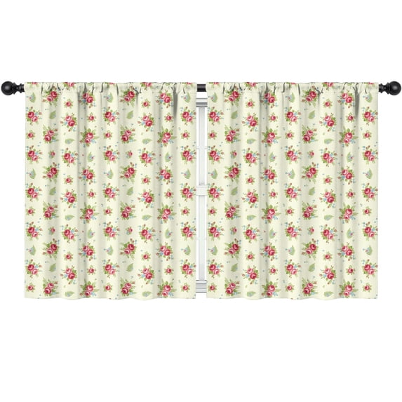 Pioneer Flower Floral Print Pattern Insulated Teens Curtains Set Of 2, Bedroom Essentials, Toddler Room Decor 52"x63"