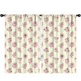 thumbnail image 1 of Pioneer Flower Floral Print Pattern Insulated Teens Curtains Set Of 2, Bedroom Essentials, Toddler Room Decor 52"x84", 1 of 5