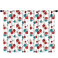 thumbnail image 1 of Pioneer Flower Floral Print Pattern Insulated Teens Curtains Set Of 2, Bedroom Essentials, Toddler Room Decor 52"x84", 1 of 5