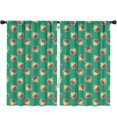 thumbnail image 1 of Pioneer Flower Floral Print Pattern Insulated Teens Curtains Set Of 2, Bedroom Essentials, Toddler Room Decor 52"x84", 1 of 5