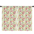 thumbnail image 1 of Pioneer Flower Floral Print Pattern Insulated Teens Curtains Set Of 2, Bedroom Essentials, Toddler Room Decor 52"x84", 1 of 5
